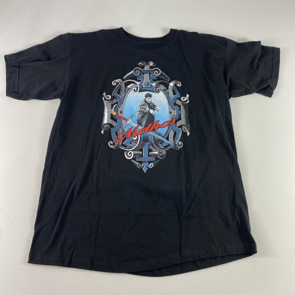 Vintage Highlander Methos Shirt Mens XL Black Sword TV Show 1998 Panzer 90s Tee‎
